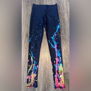 Terez midnight blue Splatter Duoknit Leggings xs